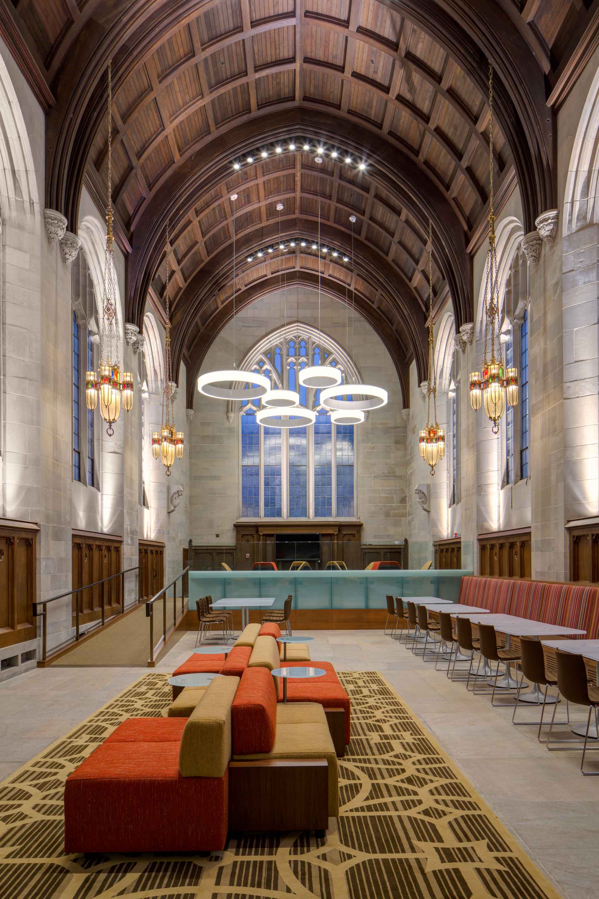 University of Chicago Saieh Hall for Economics, Ann Beha Architects (Boston) with Gensler (Chicago), Carpet by Creative Matters | Image courtesy of Tom Rossiter / Creative Matters