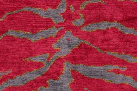 Tiger shown in colour Pink by Joseph Carini Carpets - 100% silk handknotted in Nepal. | Image courtesy of Joseph Carini Carpets. - Tiger Carpets on The Ruggist