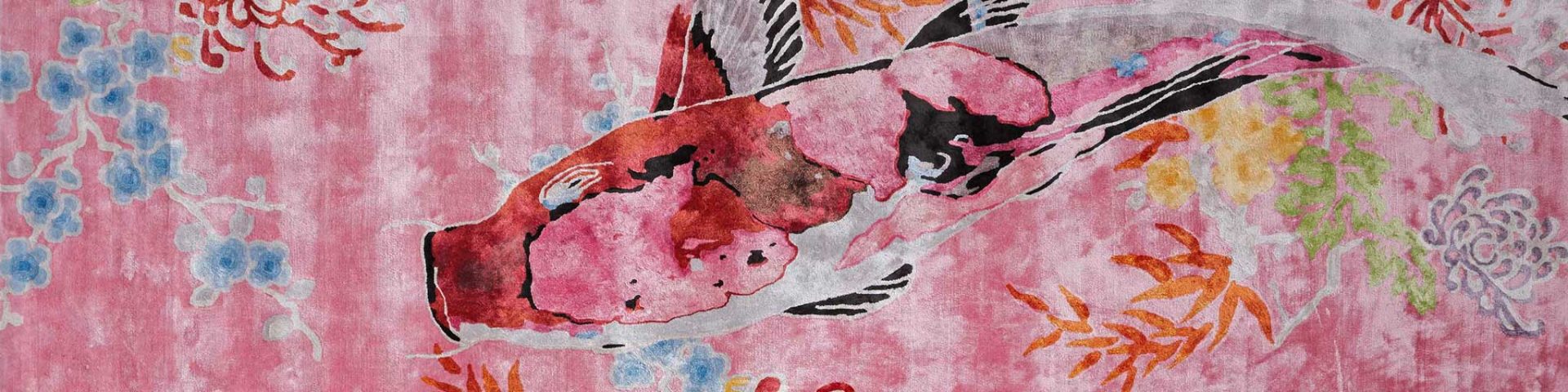 Koi 2 shown in colour Pink by Rug Star by Jürgen Dahlmanns - 100% viscose tufted in China. | Image courtesy of Rug Star.