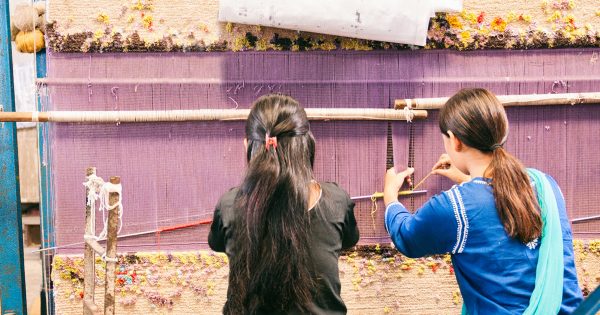 'Nine Million Stars' is a video project produced by Jan Kath and Label STEP that celebrates Nepali carpet weaving as a sustainable alternative to migrant labour. Staring famed Nepali actress Reecha Sharma and noted Nepali stage actor Tika Bhakta Jirel, directed by the award-winning Tsering Rhitar Sherpa. - The Ruggist | Image courtesy of Jan Kath.