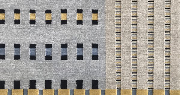 'Point Carré' from the 'Infinity Collection' by Sarawagi Rugs. Designed by Else Bozec, handmade in Kathmandu, Nepal. | Photograph by The Ruggist.