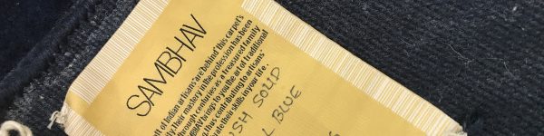 The 'Plush Solid' quality of carpet by Sambhav shown in colour Royal Blue, as seen during Domotex 2019. | Photograph by The Ruggist.